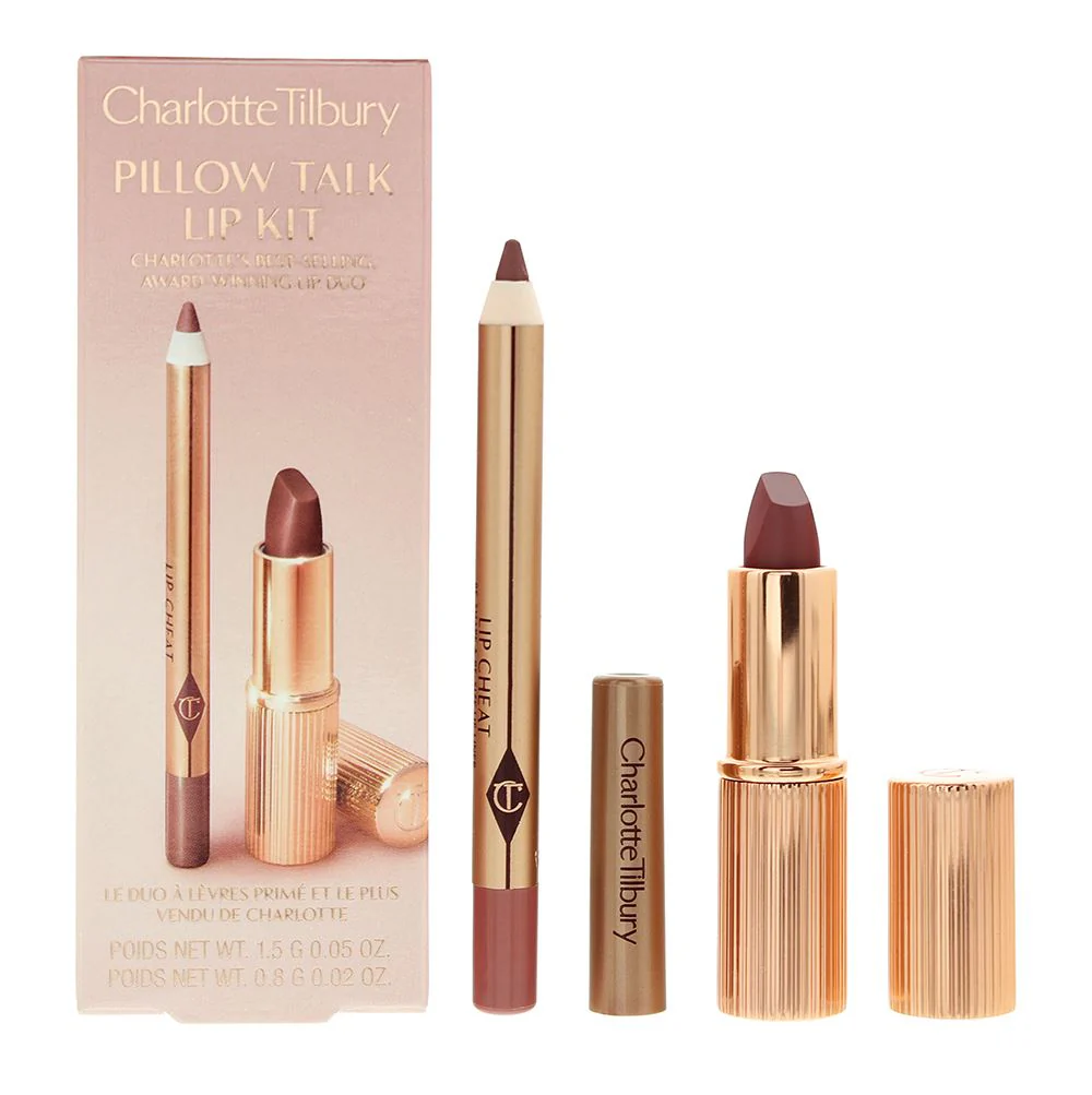 Charlotte Tilbury Pillow Talk 2 Pcs Lip Kit Lip Liner 0.8g-Lip Stick 1.5g Women