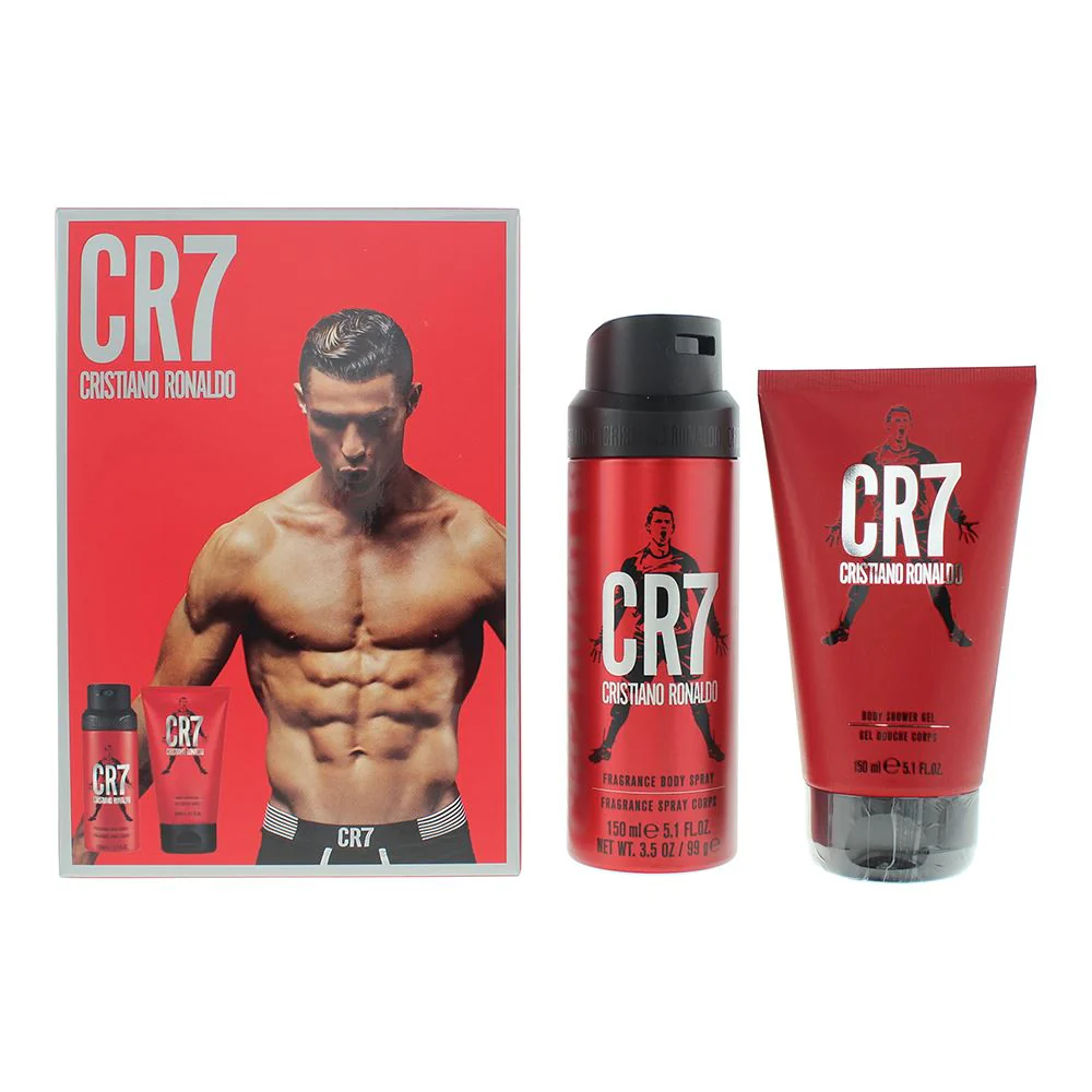 Cristiano Ronaldo Cr7 2 Pcs Gift Set: Shower Gel 150ml Body Spray 150ml For Men