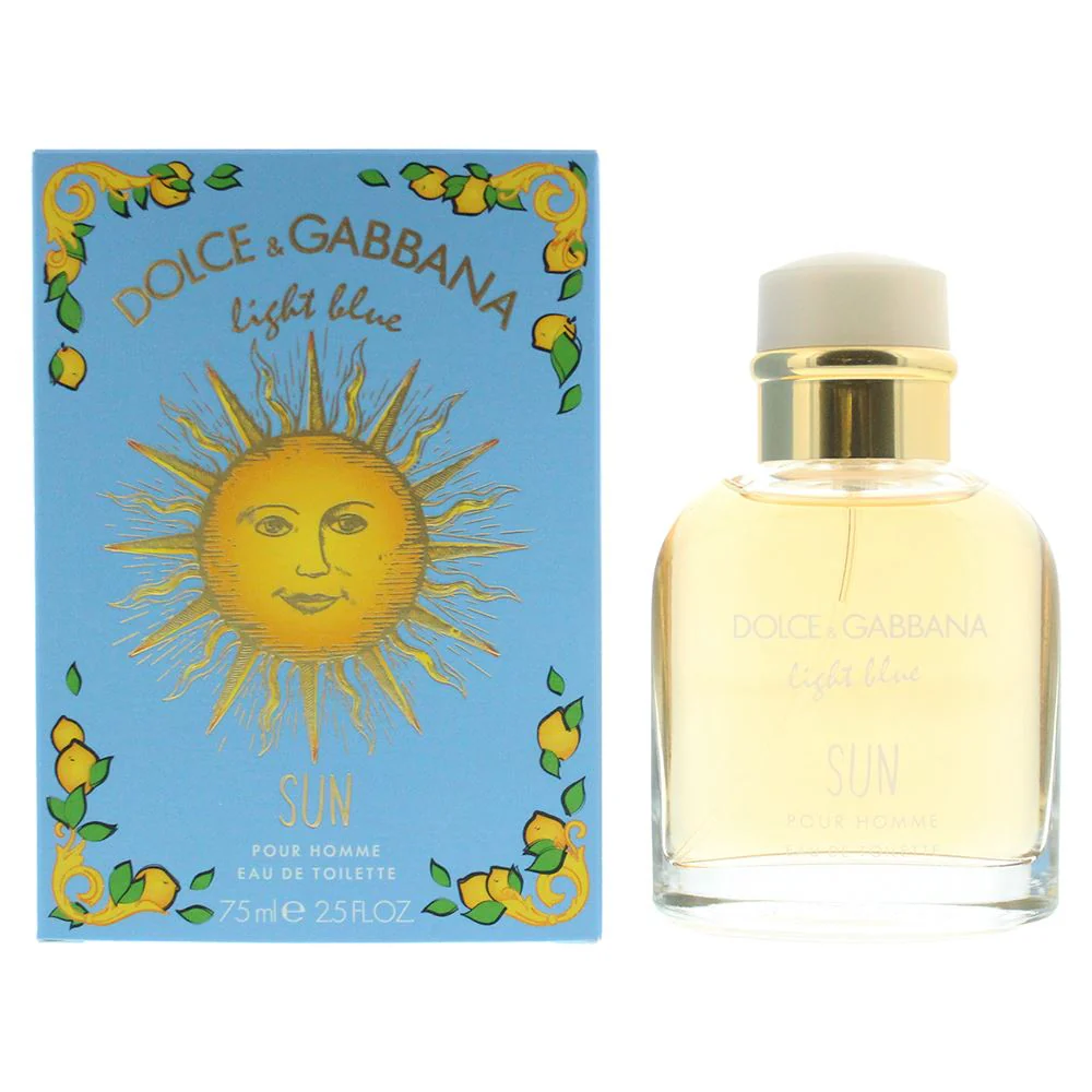 Dolce & Gabbana Light Blue Sun Pour Homme Eau de Toilette 75ml Men Spray - Image 2