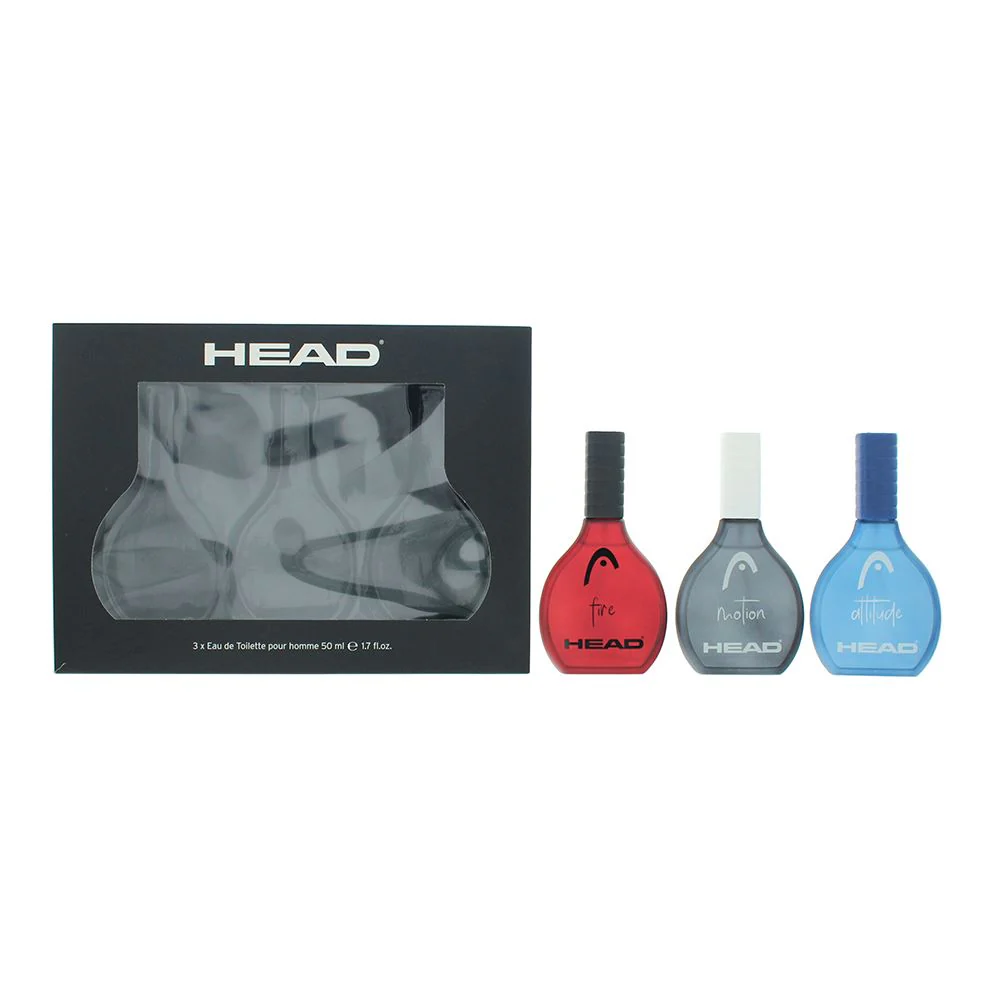 Head Men 3 Pcs Gift Set: Attitude EDT 50ml - Fire EDT 50ml - Motion EDT 50ml Men