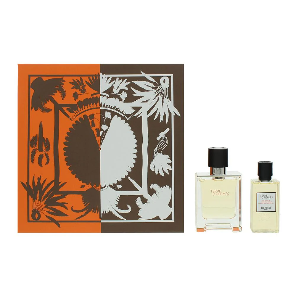 Hermes Terre D'Hermes 2 Piece Gift Set: EDT 50ml - Shower Gel 40ml Men