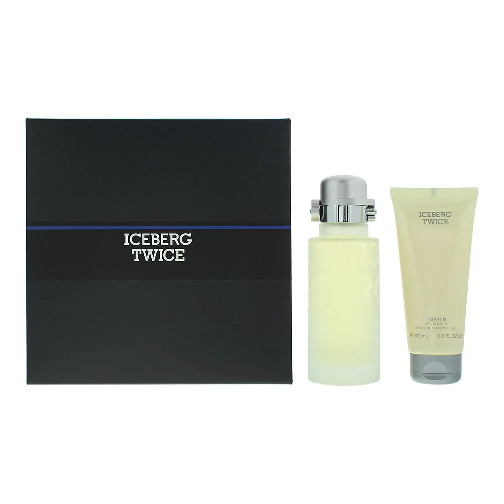 Iceberg Twice 2 Piece Gift Set: EDT 125ml - BathShower Gel 100ml Men Spray