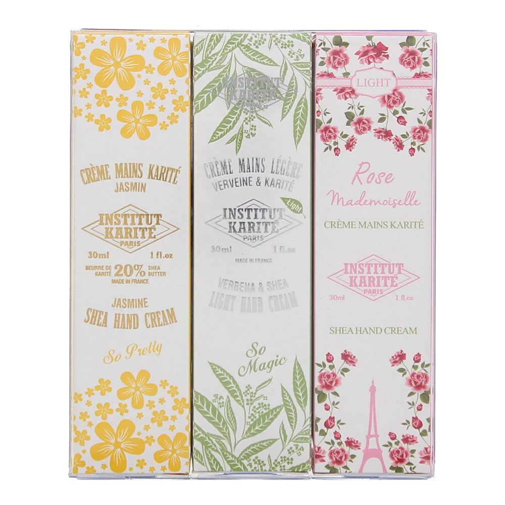 Institut Karite Paris Shea Gift Set 3 x Hand Cream 30ml - Jasmine - Verbena Shea