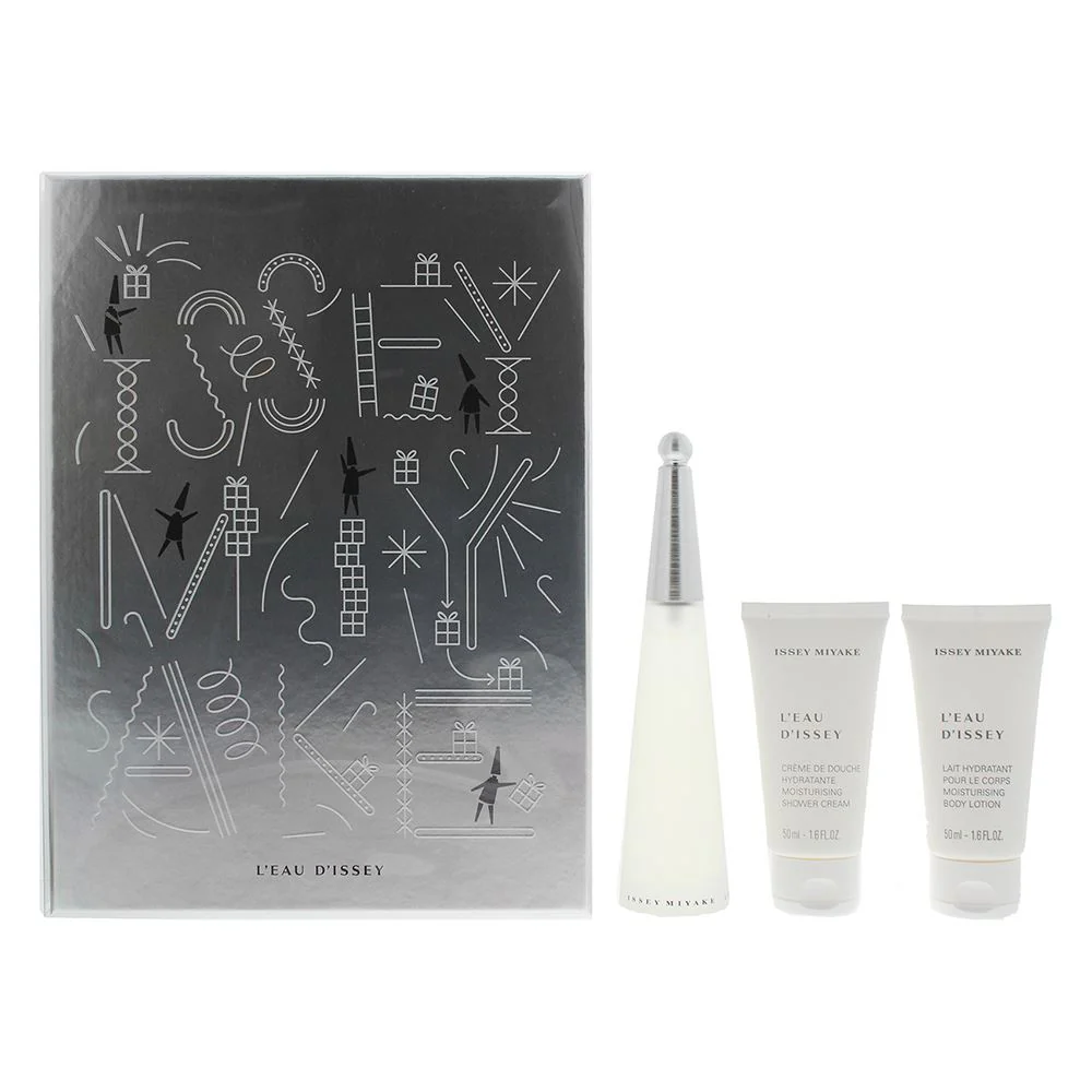 Issey Miyake L'eau D'issey EDT 50ml Shower Cream 50ml Body Lotion 50ml Women