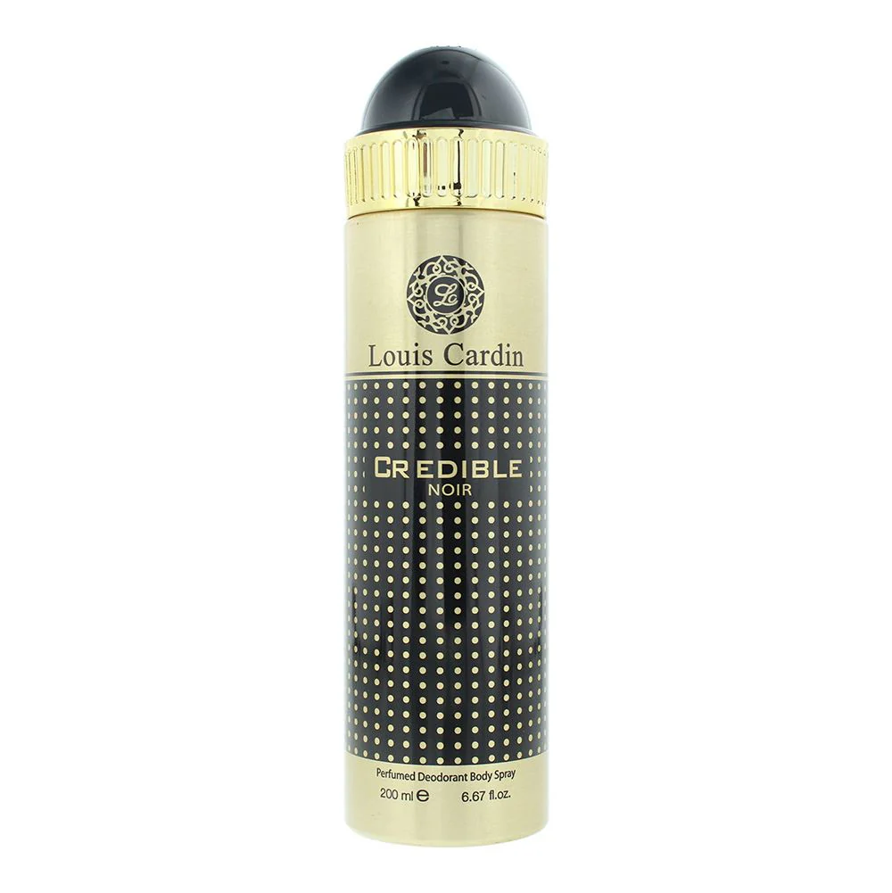 Louis Cardin Credible Noir Perfumed Deodorant Body Spray 200ml For Men