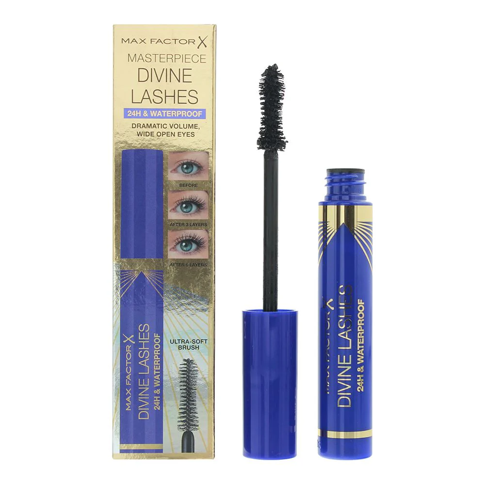 Max Factor Divine Lashes 24H Waterproof Black Mascara 9ml For Women