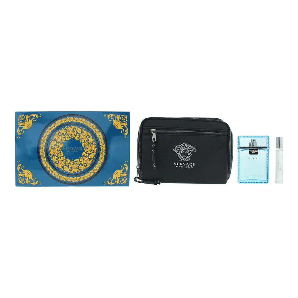 Versace Man Eau Fraiche 3pc Gift Set EDT 100ml for Men