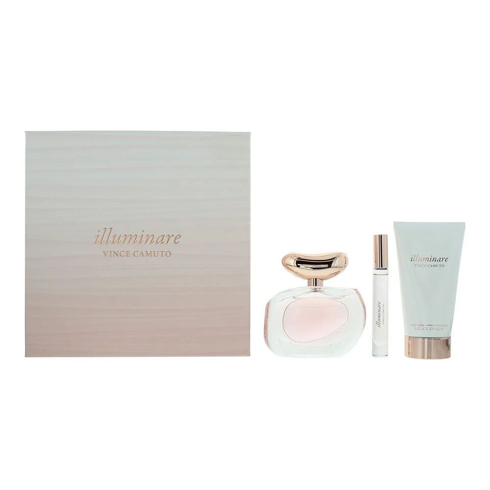 Vince Camuto Illuminare Glass 3 Piece Gift Set Spray For Her Women