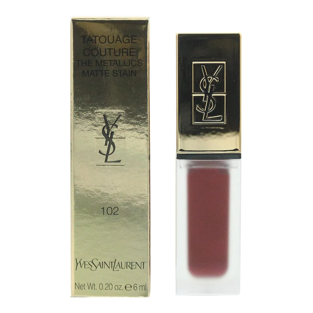 Yves Saint Laurent Tatouage Couture The Metallics 102 Iron Pink Spirit Lip Stain